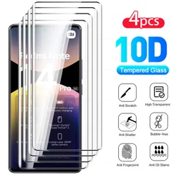 Premium 4-Piece Tempered Glass Screen Protector Set with Durable Protective Case for RedmiNote14Pro 4G (4 Pieces)