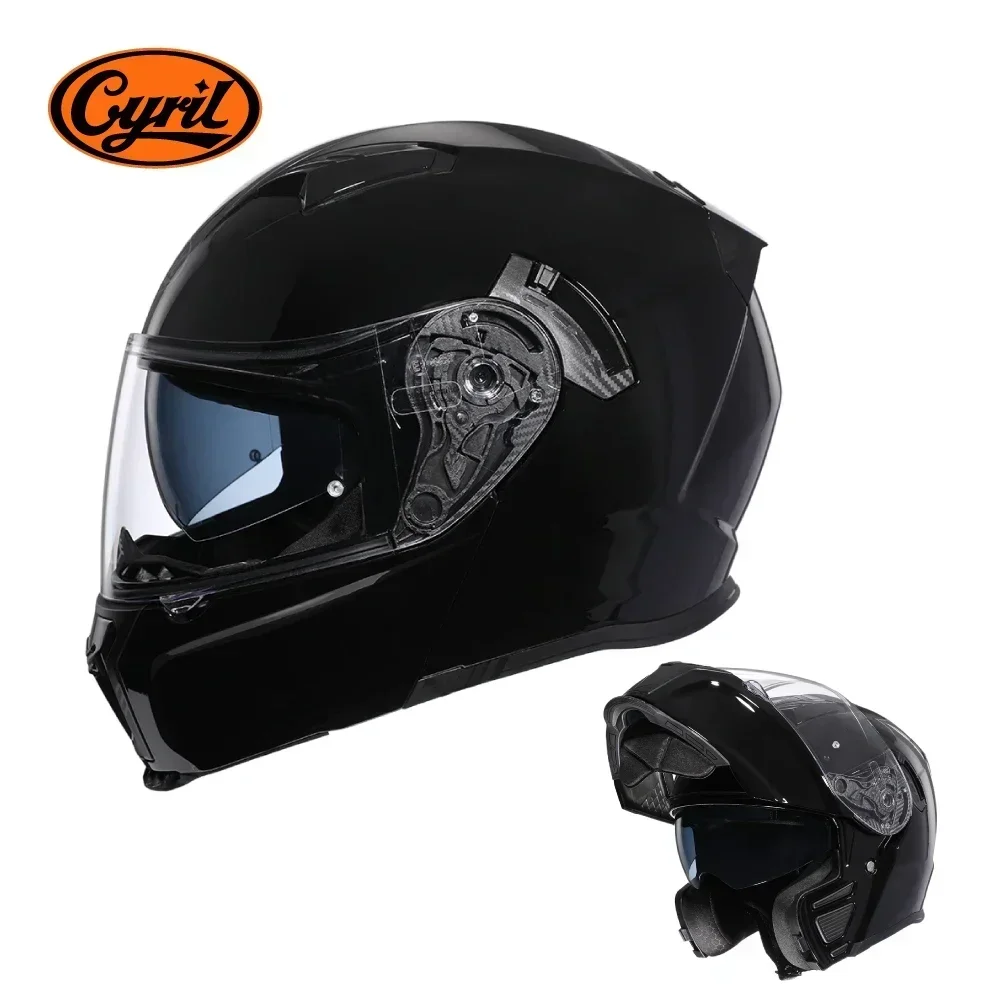 thumbnail image 1 of Casco de motocicleta con doble visera, modular, abatible, de cara completa, para adultos, hombres y mujeres, aprobado por DOT, Casco Moto Cascos Para Moto, 1 of 5