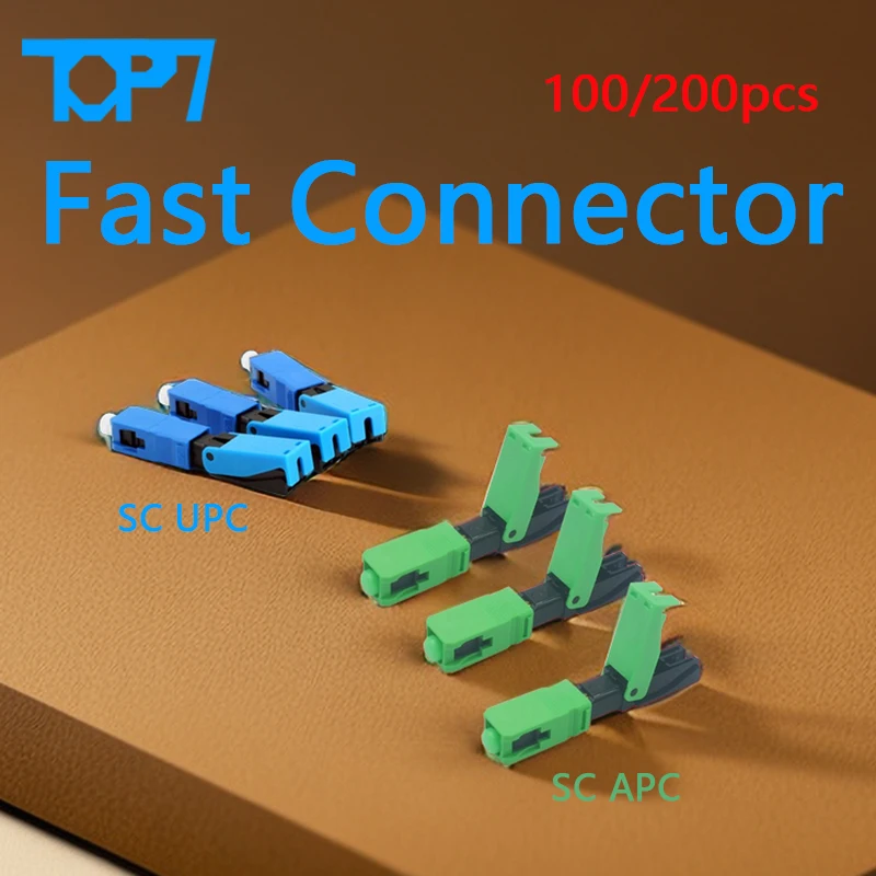 50/100 Pz Connettore Rapido Ftth Upc/Apc Single Mode Fibra Ottica Sc Connettore Rapido Strumento Ftth Connessione A Freddo Adattatore Ottico