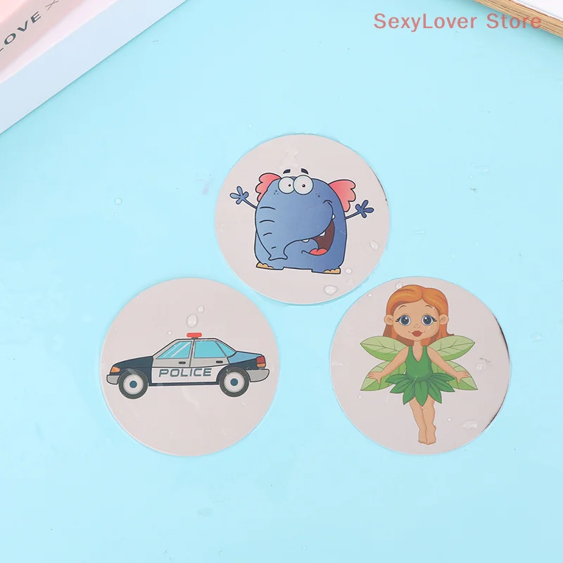 5pcs/set Urinal Training Heat Discoloration Cartoon Sticker Kids Potty Color Changing Toilet Thermochromic Waterproof Paster