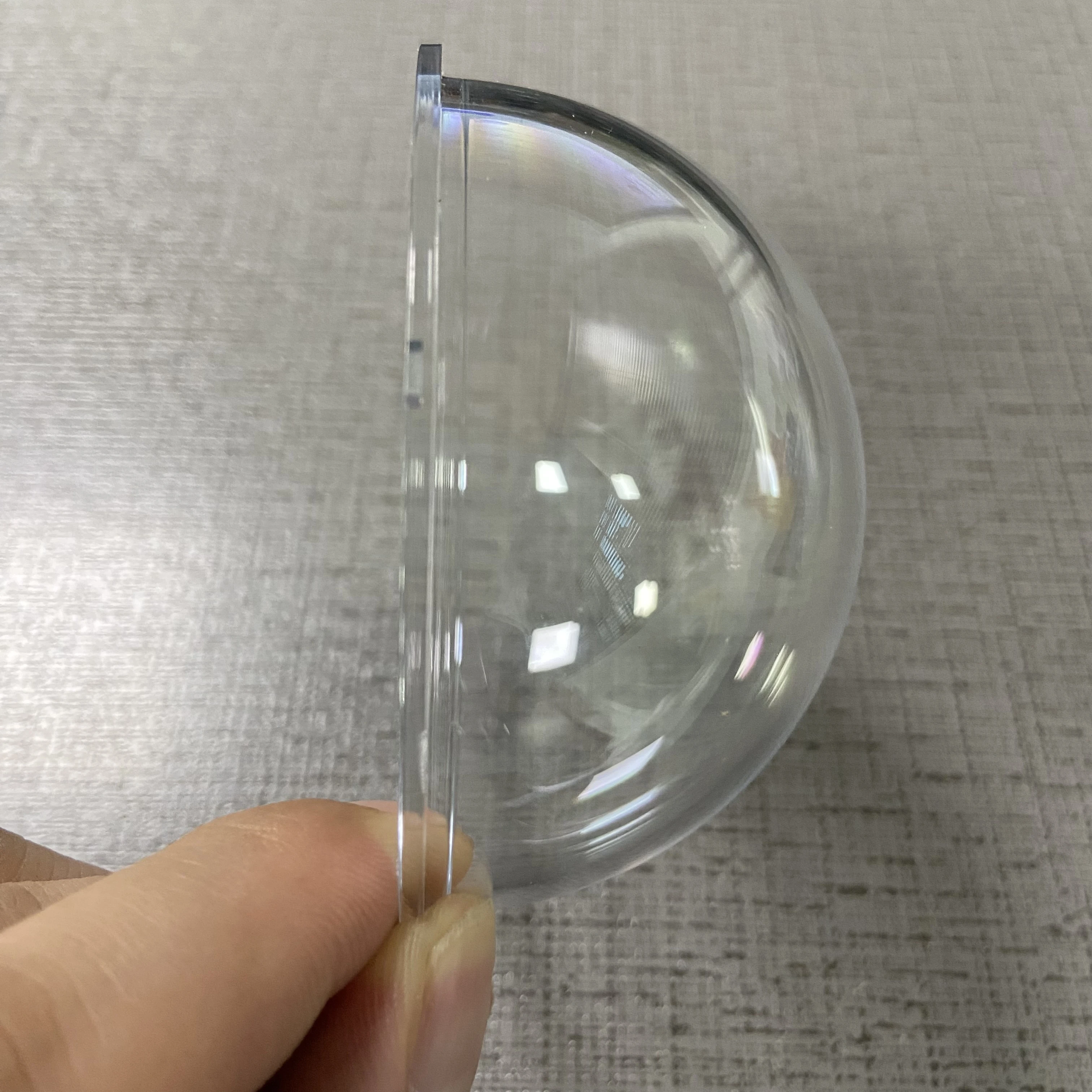 3.5 inch small CCTV camera dome glass protective cover PC material Dome shell 84.8*44.8 mm