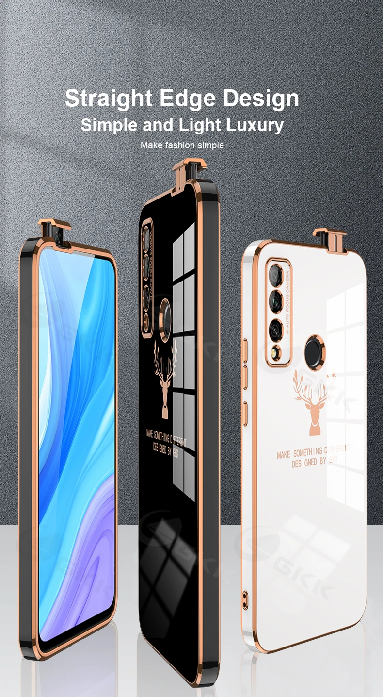 Luxury Plating Square Soft Case For Huawei Honor 9X Global Lifting Lens Protecti