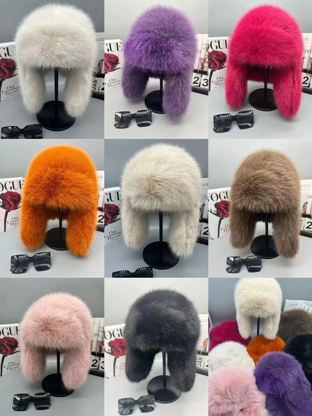 Children Faux Fur Hat For Autumn And Winter Skiing