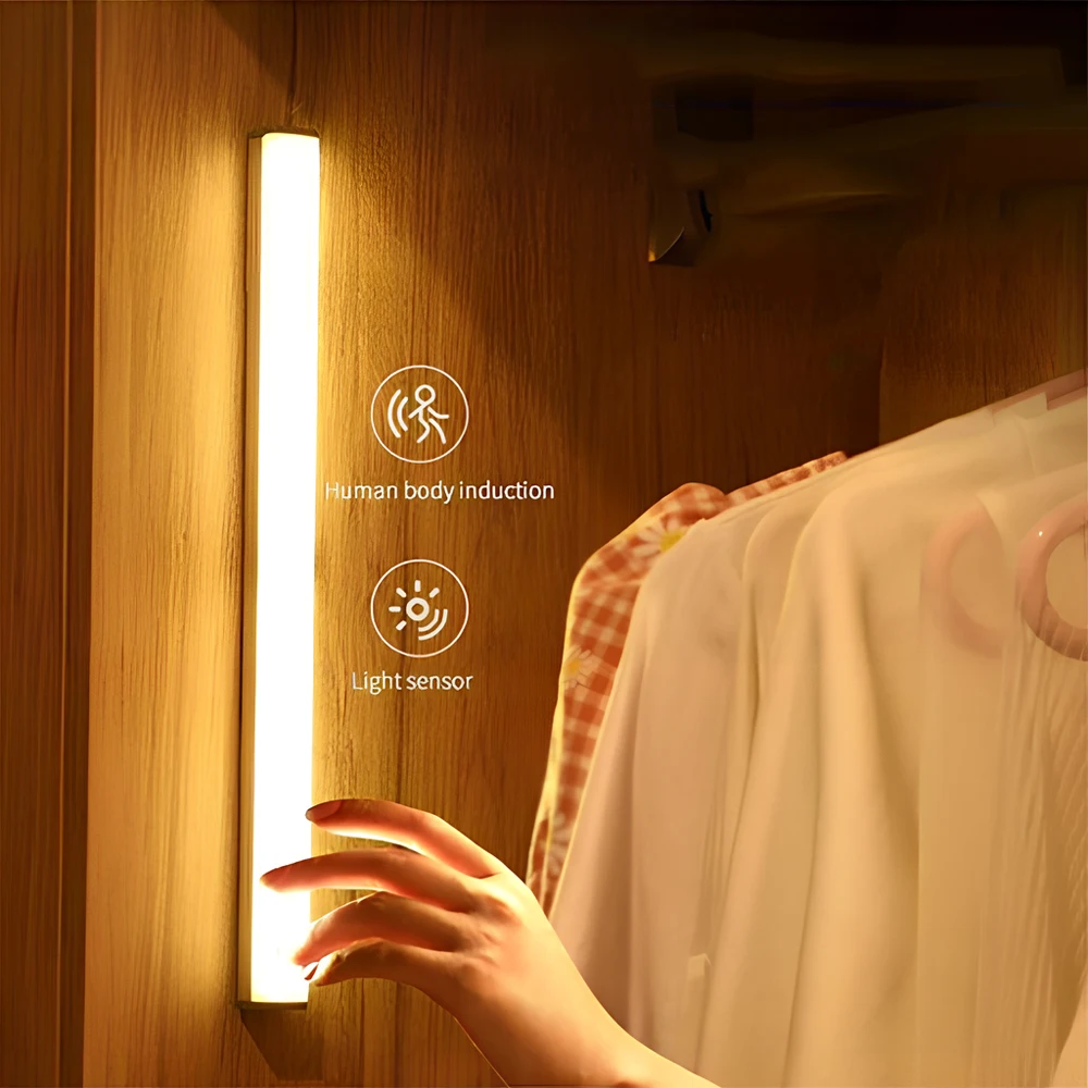 Wireless Rechargeable LED Motion Sensor Night Light with Magnetic Mounting