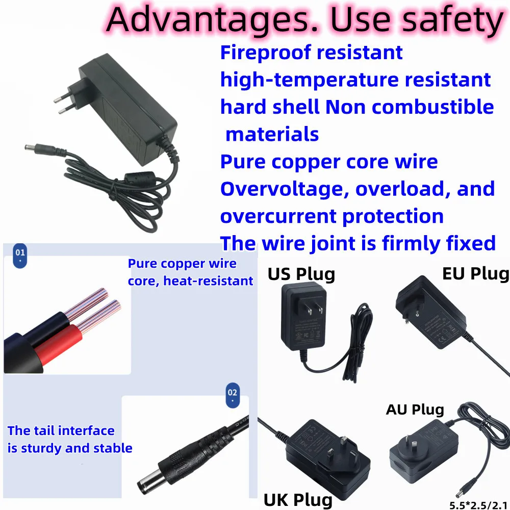 7V, 7.5V, 9V, 12V, 15V, 16V, 18V,