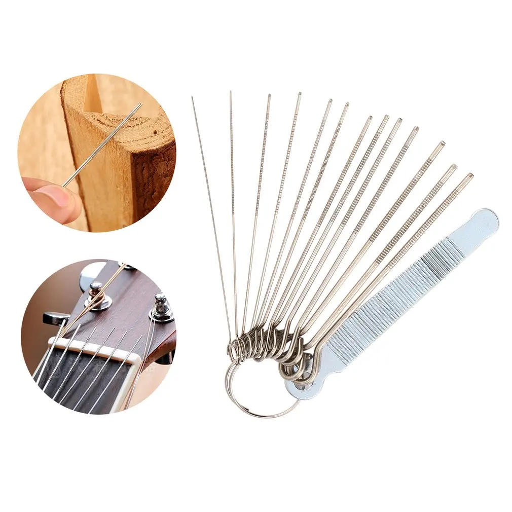 

2023 New Portable Size DIY Guitar Repair Tools Guitar Nut Slotting File Saw Rods Slot Filing Set Luthier Replacement Accessory