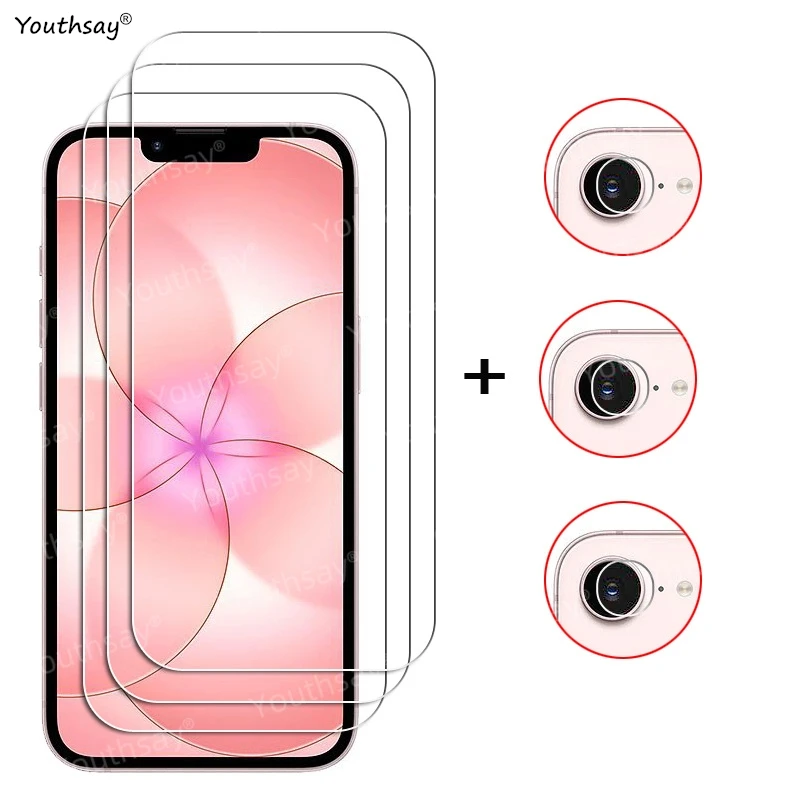 Premium Tempered Glass Screen Protector with HD Clarity and Camera Lens Film