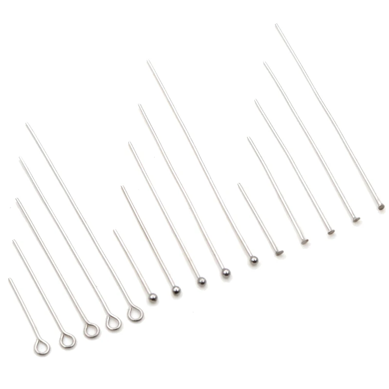 Stainless Steel Ball Pins No Fade 100pcs/Lot 20-70 mm 316 Stainless Steel Ball Pins Findings Ball Head Pins For Jewelry Making DIY Supplies Accessories