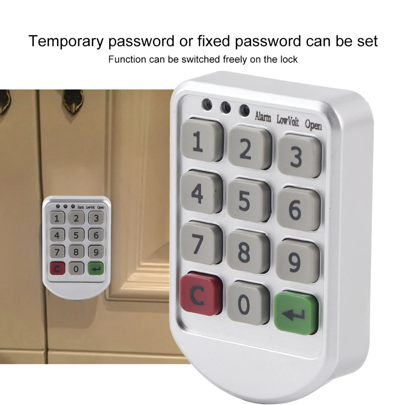 Smart Lock Electronic Lock Password Lock ABS Plastic Panel Digital Electronic Intelligent Password Keypad Number Cabinet Door Lock Digital Cabinet Door Lock