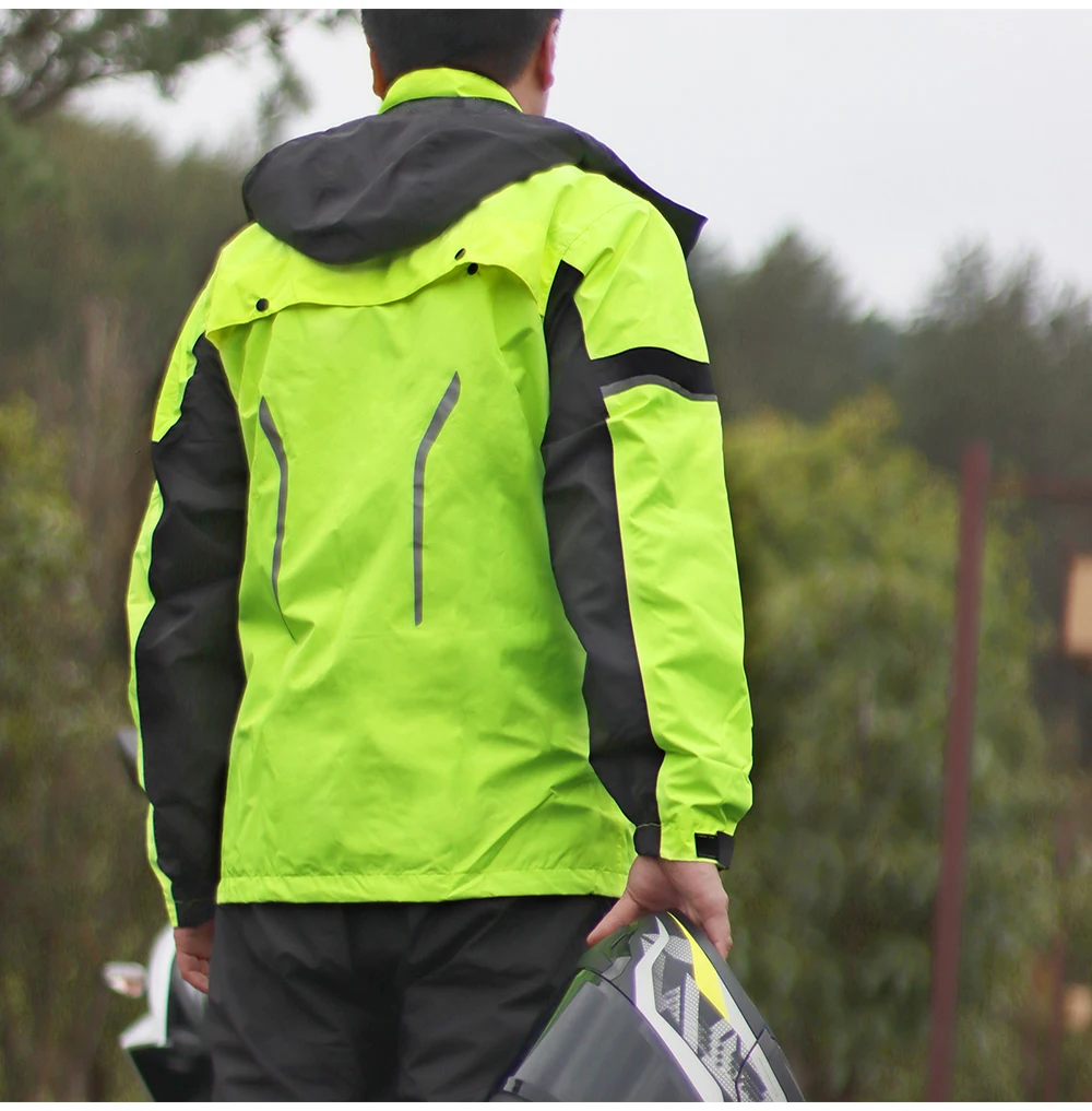 motorcycle raincoat Motorcycle Raincoat Men Rainproof Thickened plus-Sized Riding Full Body Split Single Raincoat Rain Pants