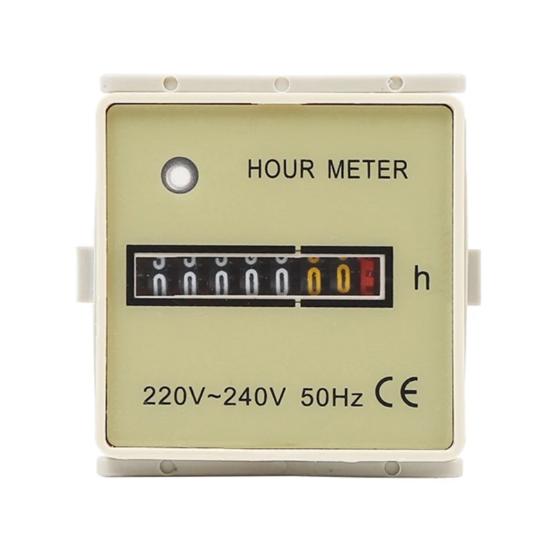 P0P0 Industrial Hour Meter 220V-240V 50Hz Timers Counter Air Conditioner Hourmeter