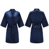 Robes courtes et soyeuses pour femmes, en Satin, pour demoiselle d'honneur, fête de mariée, vêtements de nuit