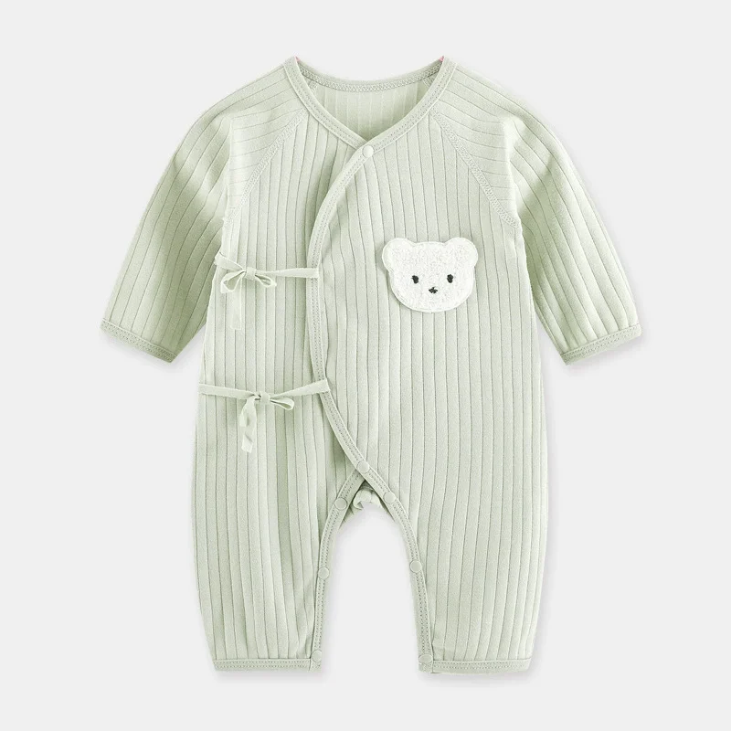 Unisex Infant Long Sleeve Cotton Knit Romper - Lightweight Seasonal Baby Outfit