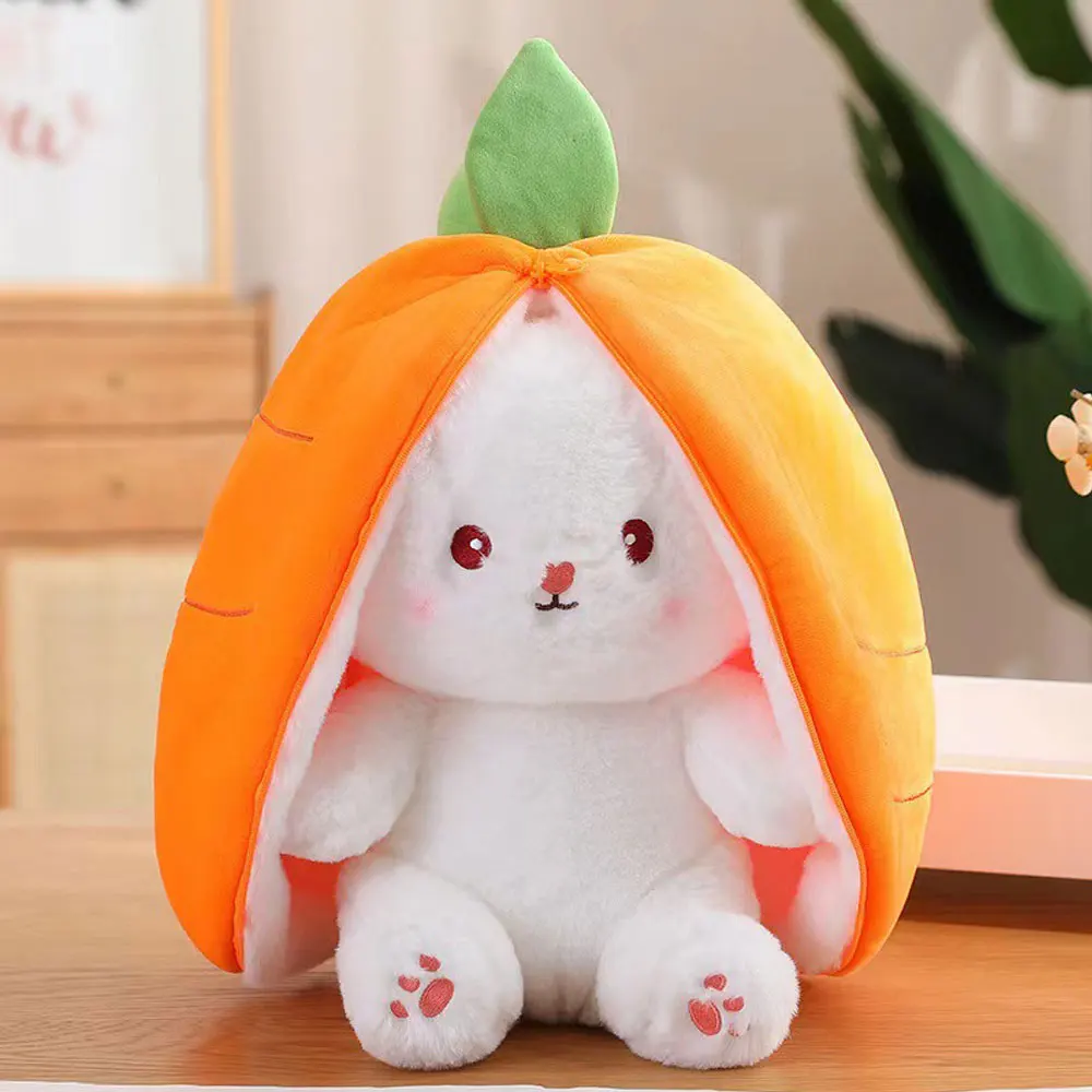 60 cm - Poupée en peluche créative lapin carotte, Jouet en peluche