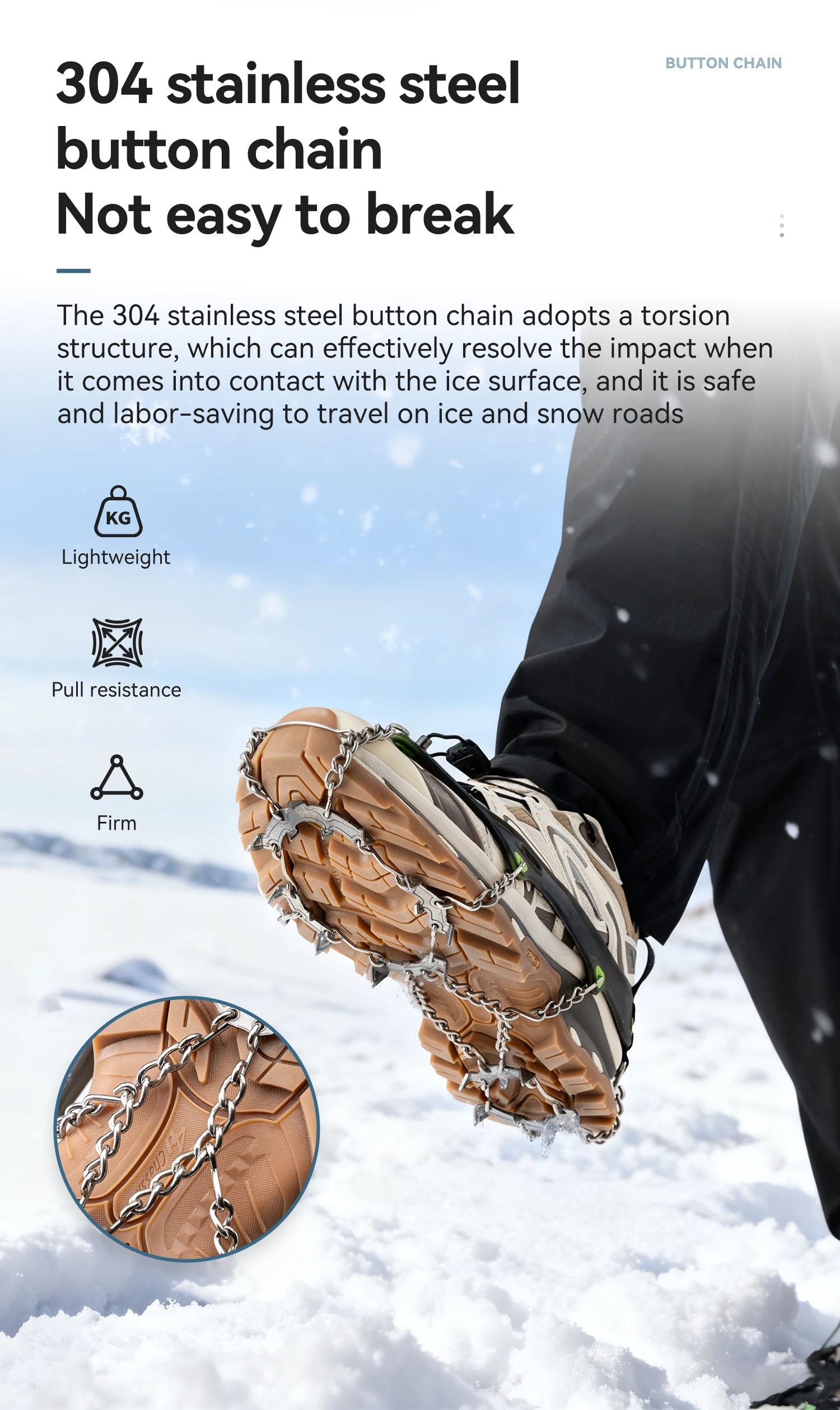Outdoor use on snowy terrain