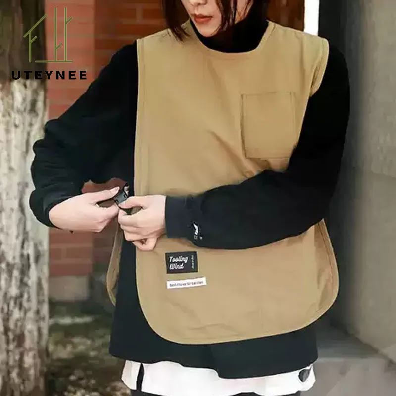 Waterproof Adult Kitchen Apron for Waiter Nail Coffee Shop Work Vest Children Painting Wear Cobbler Aprons with Pockets
