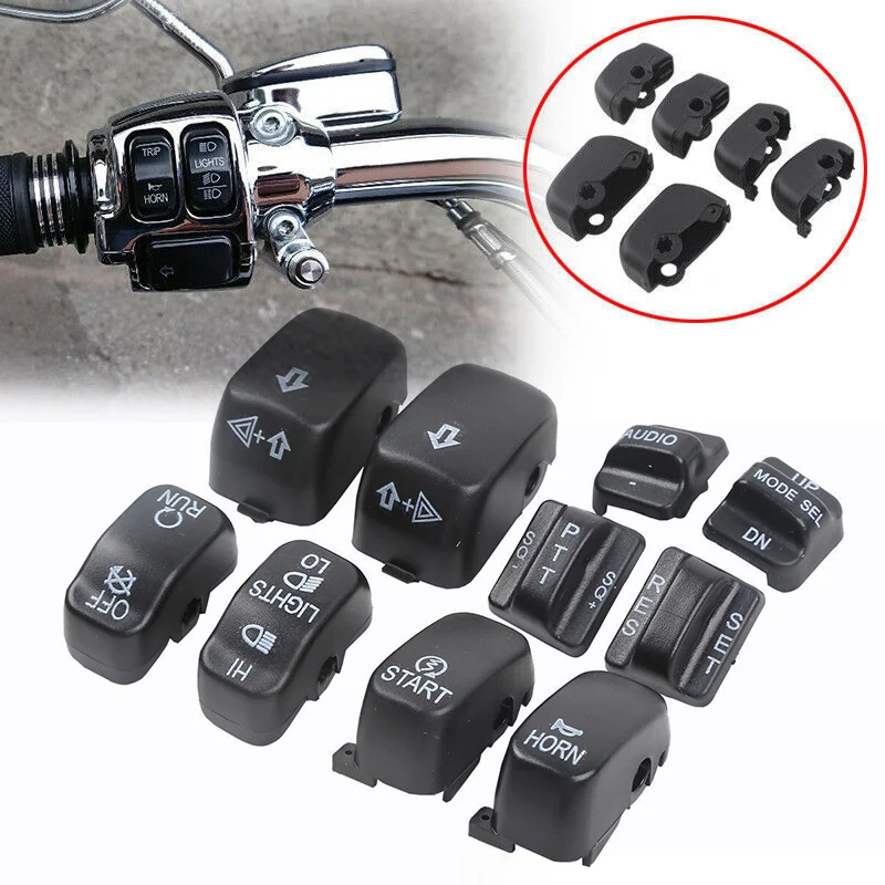 

Turn Signal Extension Caps Black Extended Cover Switch Button Motorcycle For Harley Touring Electra Glide Road Glide FLHX 16-19