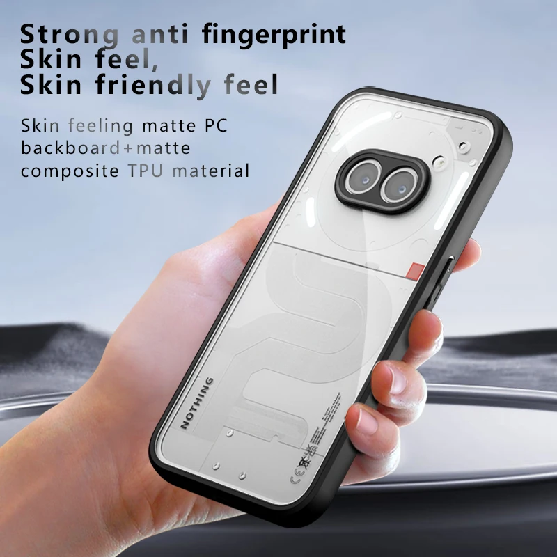 Luxury Matte Armor Acrylic Back Cover with Transparent Shockproof Bumper