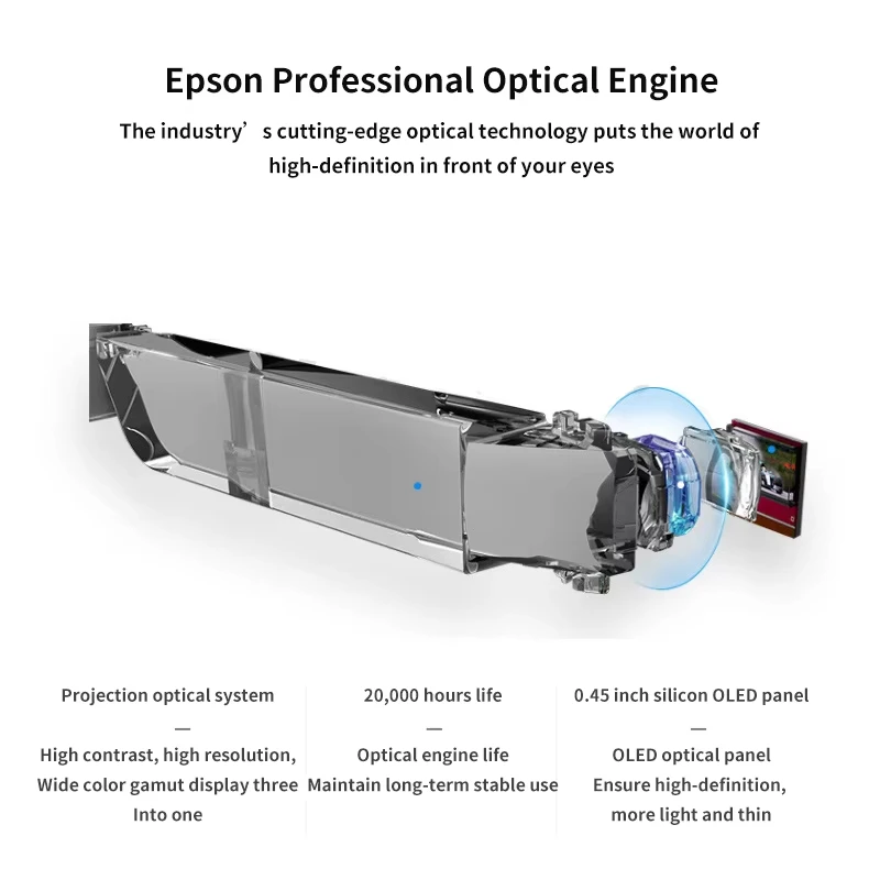 EPSON BT-40 smart AR glasses mobile phone Bluetooth connection HD 3D cinema HD giant screen cinema mobile screen projection spot