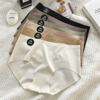 4 pièces/ensemble femmes culottes Slip soie sans couture slips pour femmes sous-vêtements féminins doux mince léger Culotte Culotte Femme caleçons M-XL 1