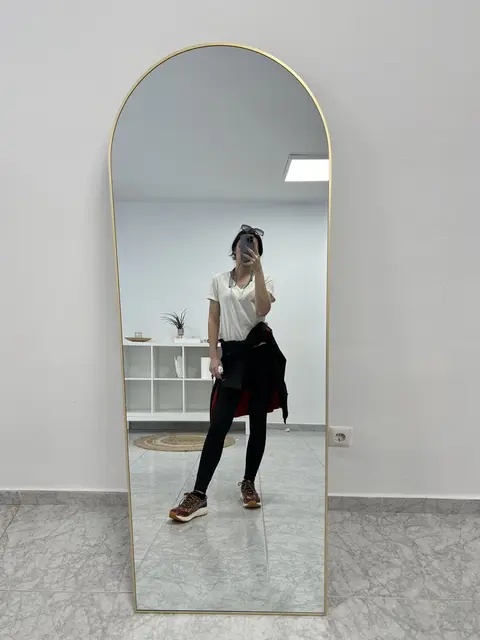 Full Length Arched Floor Mirror – 76x34 Inch Standing Mirror With Stand For Bedroom, Living Room & Try-Ons - View #4