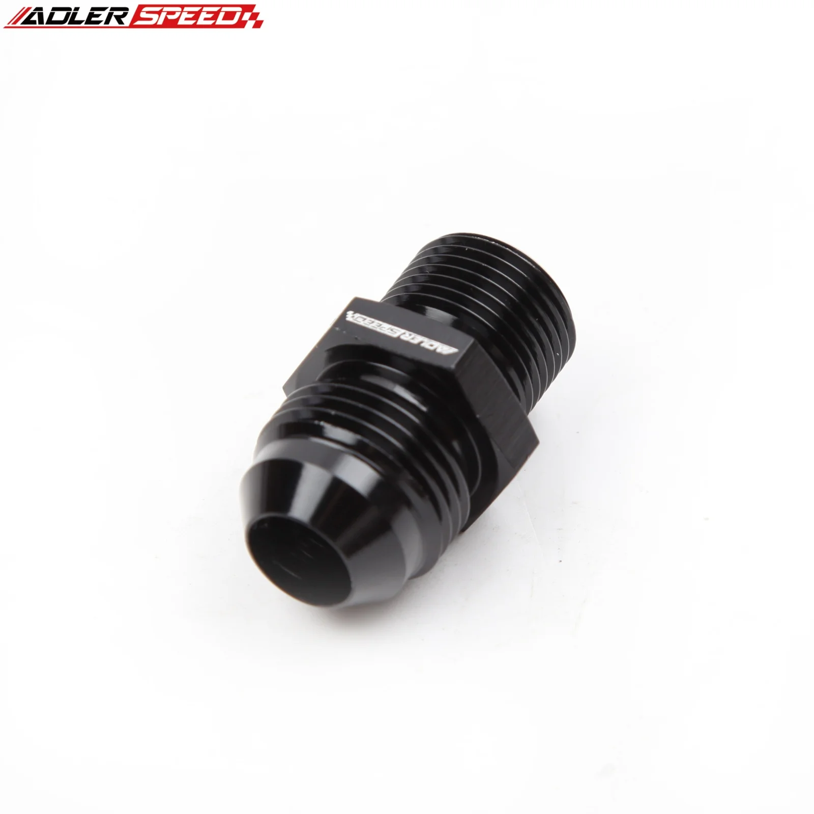 2개 AN8 -8AN 직선형 수컷 3/8인치 BSP BSPP 알루미늄 연료 오일 피팅 블랙