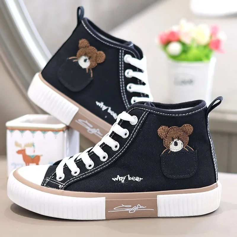 Cute Canvas Shoes Women Breathable Sneakers Brand Sport Shoes for Woman Casual Vulcanized Shoe Flats High Top Zapatos Mujer 2