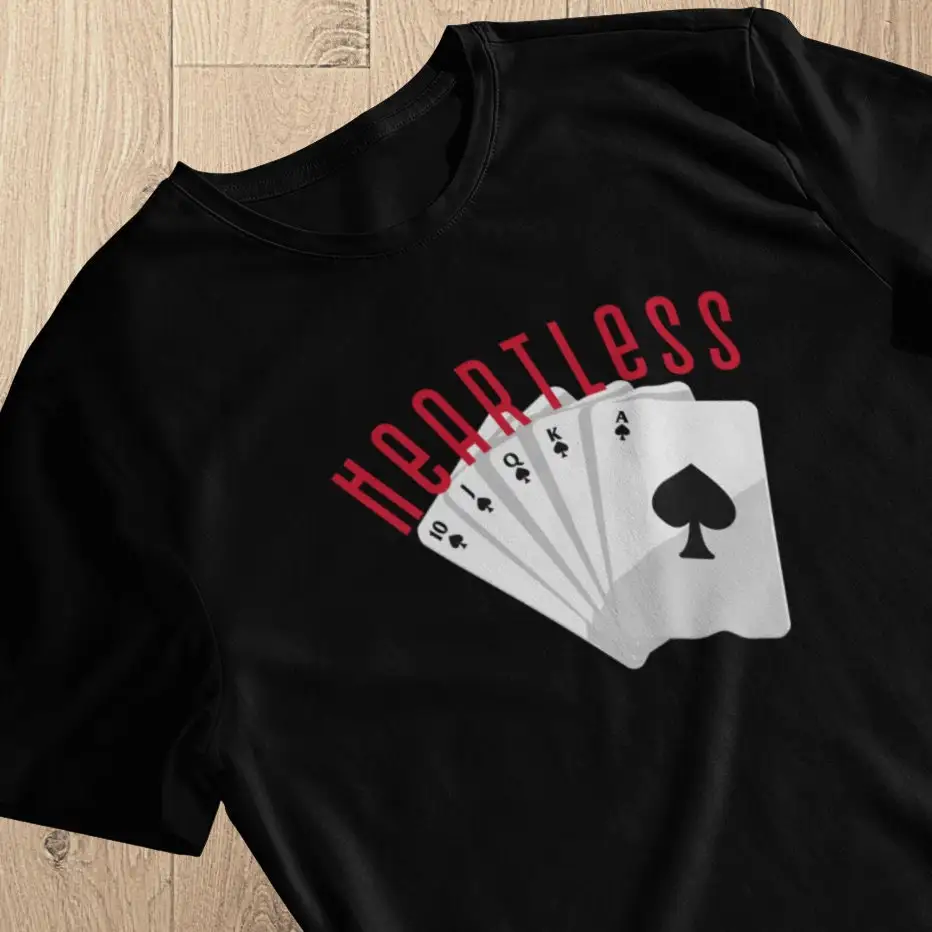 Giocatore Di Poker Senza Cuore Ace High Gambling Unisex Texas Hold Em Idea Regalo Him Her Xmas Holiday Last Minuto Secret Santa Shirt