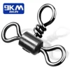 Triple Swivel 25~100Pcs Stainless Brass Rolling 3 Way Swivels Fishing Line Connector Tackle Jigging Rigs Surf Fishing Bottom Rig 1