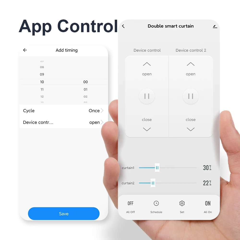 LoraTap Tuya 스마트 라이프 WiFi 롤러 셔터 전기 모터 용 더블 커튼 블라인드 스위치 Google 홈 Alexa Voice Automatic
