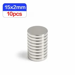 Ultra - Strong Round Neodymium Magnets for Home, DIY, and Office Use (15x2mm)