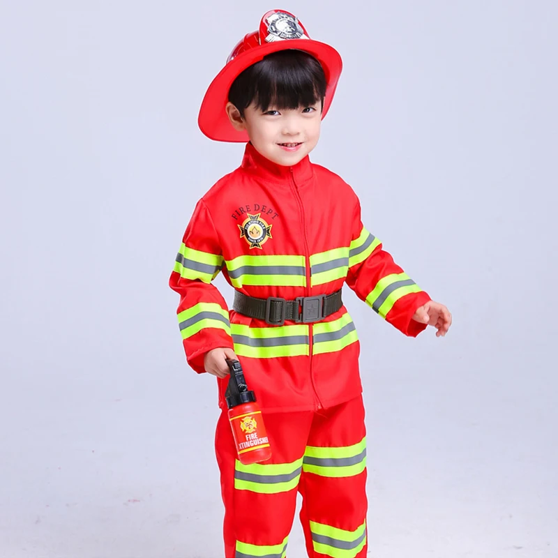 dinosaurio defecto dentro Uniforme Sam de bombero para niños y adultos, disfraces de bombero,  accesorios de carnaval, ropa de juego|Trajes de juego| - AliExpress