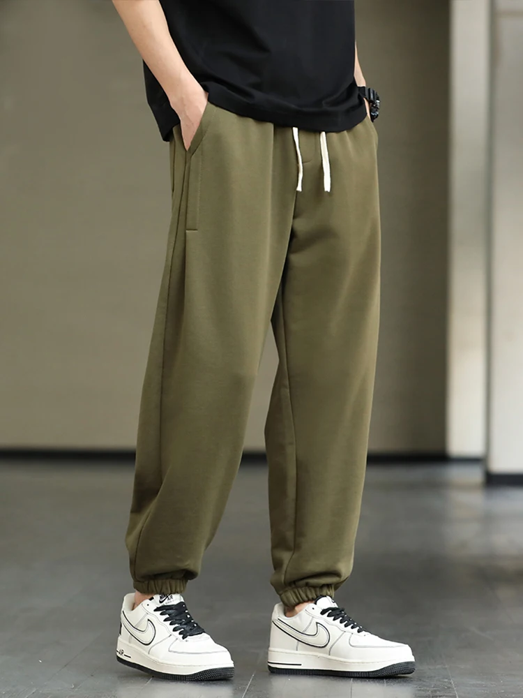 Pantalones de chándal con cordón para hombre, ropa de calle informal, holgada, de algodón, 8XL talla grande, novedad de 2023