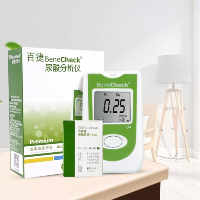 Bene Chek Uric Acid Test Analyser Anaemia Monitor With 10/25 Tablets Test Strips Benecheck Health Machine Measurement System