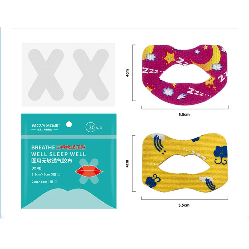 30Pcs Baby Sleep Strips Hypoallergenic Anti-open Mouth Sleeping Tape Kids Adult Breathing Correction Patch Baby Care Tools