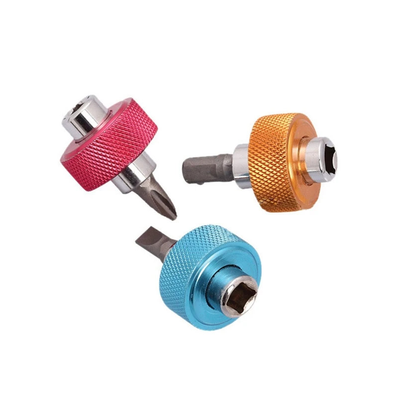 3 Pieces Screwdriver 1/4" Square Adapter Slotted Phillips Screwdriver