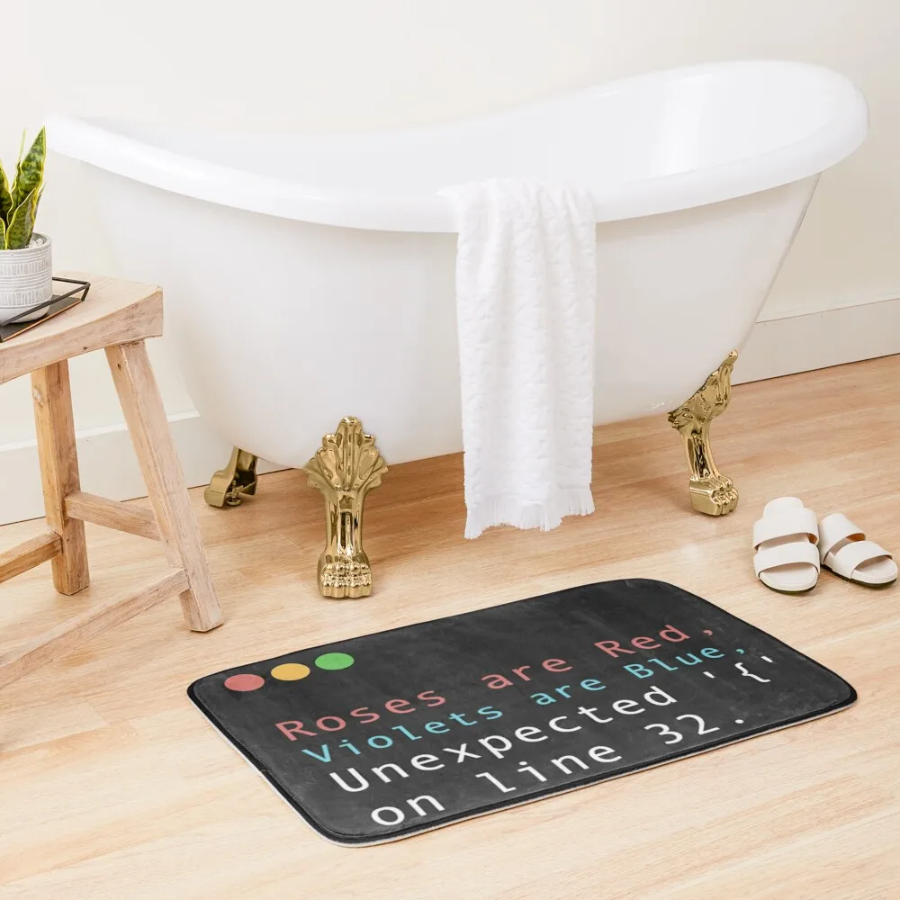 

Unexpected Poem Bath Mat Floors Carpet Anti Slip Non-Slip Shower Mat