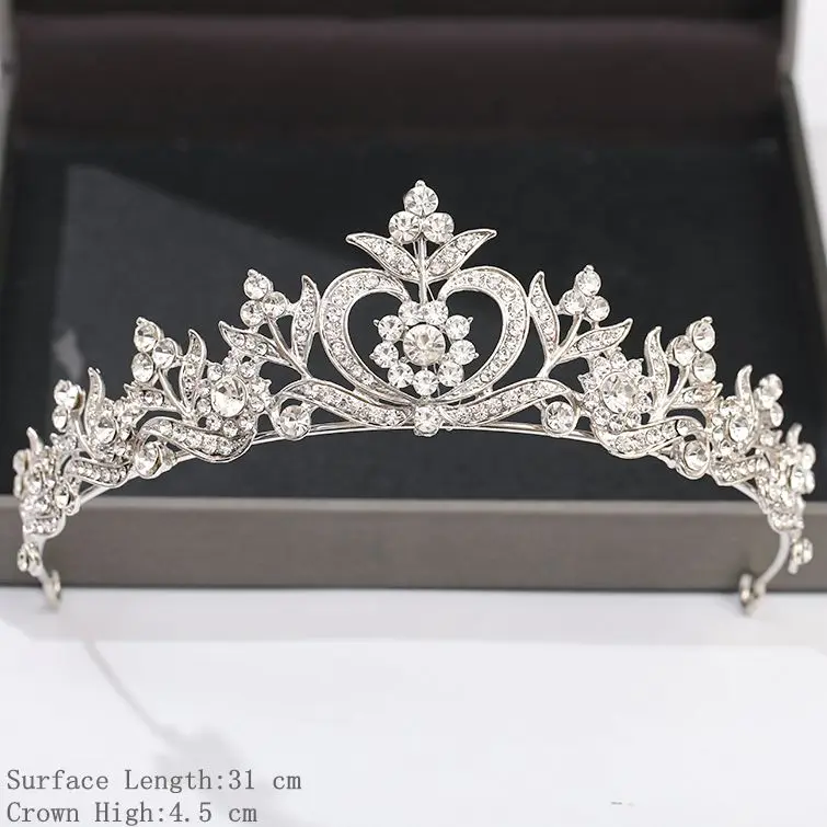 Corone della regina per le donne Corona da spettacolo con pettini Corona da principessa per ragazze Strass di cristallo Tiara Fascia per capelli Tiara Pettine Tiara  320