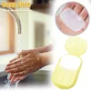 20/60/100Pcs Travel Soap Paper Disposable Boxe Mini Sheet Soap Washing Hand Kitchen Bathroom Supplies Outdoor Camping Paper Soap 2