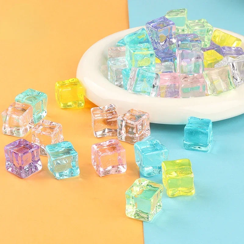 Miniature Resin Food Toy, Mini Food Model, DIY Jewelry Accessories, Small Ornaments, Simulated Ice, 18mm, 3Pcs