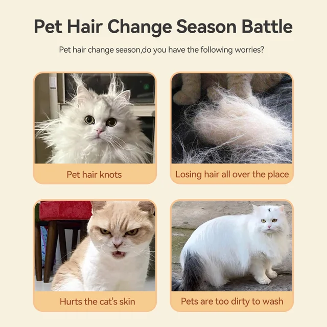 ROJECO Pet Steam Comb Cat Electric Spray Brushes for Dog Hair Removal Combs Pet Hair Grooming Tools Kitten Hair Removal Brushes 2