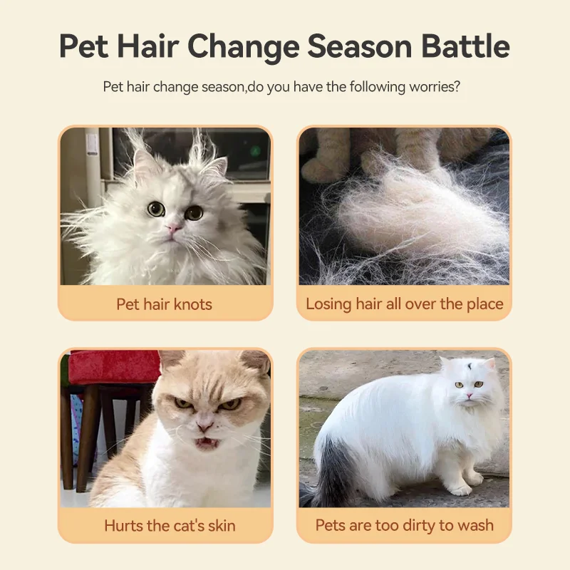 ROJECO Steam Comb Cat Electric Spray For Dog Combs Pet Grooming Tools Kitten Hair Removal Brushes_voghion.com