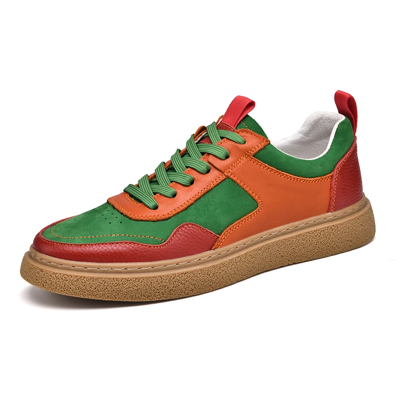 Designer Brand Men's Casual Shoes Outdoor Sports Shoes Men's Thick Soled Real Leather