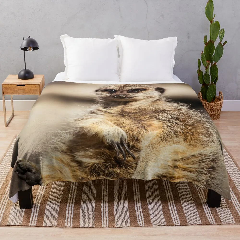 

Cute Meerkat Throw Blanket Summer Blanket Luxury Brand Blanket