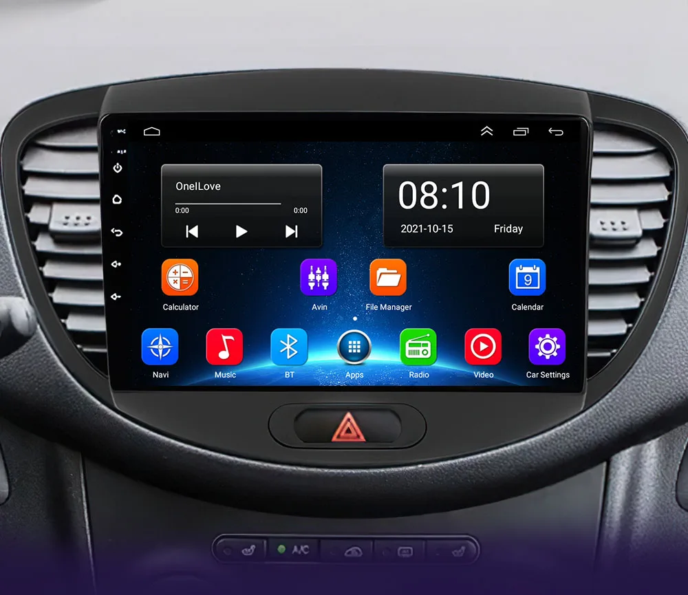 Radio Multimedia con GPS para coche, Radio con reproductor, Android, 2Din, 4 GB + 64 GB, CarPlay, DSP, IPS, estéreo, 2DIN, para Hyundai i10, 2007, 2008, 2009, 2010-2013