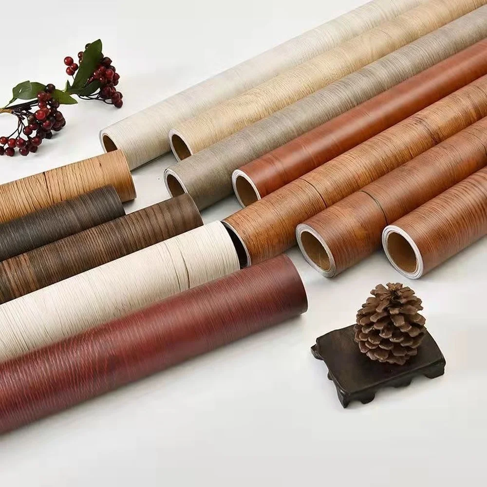 

Wood Grain PVC Stickers For Wardrobe Cupboard Table Furniture Waterproof Self Adhesive Removable Wallpaper Home Decor Film