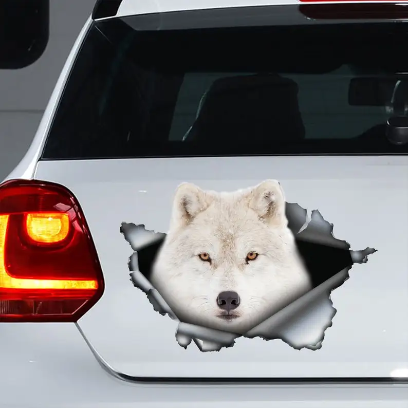 

Наклейка на автомобиль Arctic наклейка волк, магнит Arctic Wolf, наклейка на автомобиль