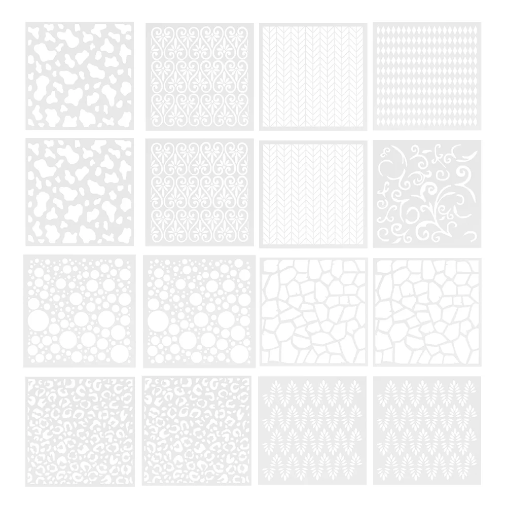 

18 Pcs Graffiti Template Craft Stencil Crafts Reusable Stencils Drawing Pattern Mold