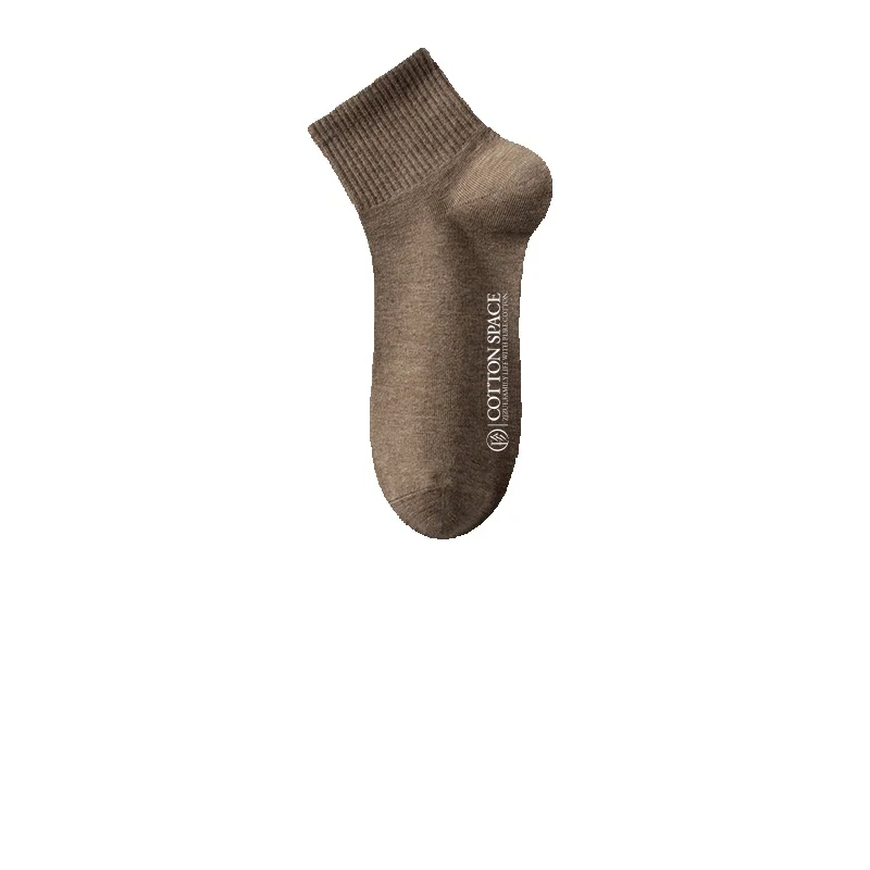 2025e Men's Pure Deodorant Sweat-Absorbing Short 2024 Autumn New 100% Cotton Sports Zhuji Socks Industry_voghion.com