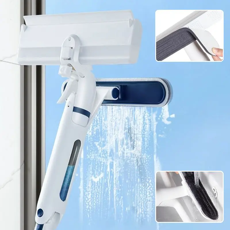 

Window Spray Mop Multifunctional Glass Wiper with Silicone Scraper Floor Cleaning Mop Window Cleaner Household Cleaning Tools